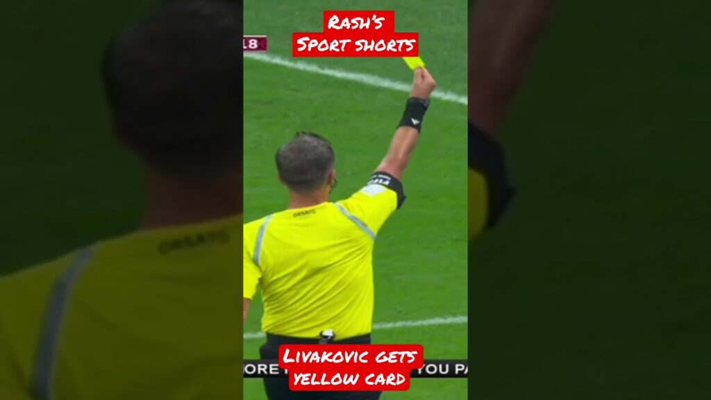 Livakovic gets yellow card for this tackle leading to first Argentina goal #youtubeshorts