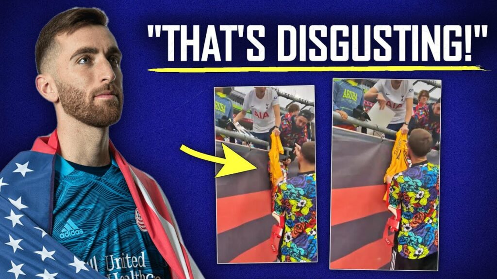 "That's disgusting!" - Matt Turner refuses to sign Spurs fan's shirt 😭