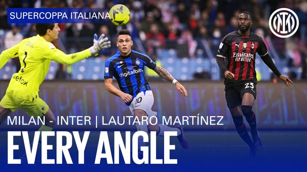 LAUTARO GOAL vs MILAN | SUPERCOPPA ITALIANA | EVERY ANGLE ⚫🔵