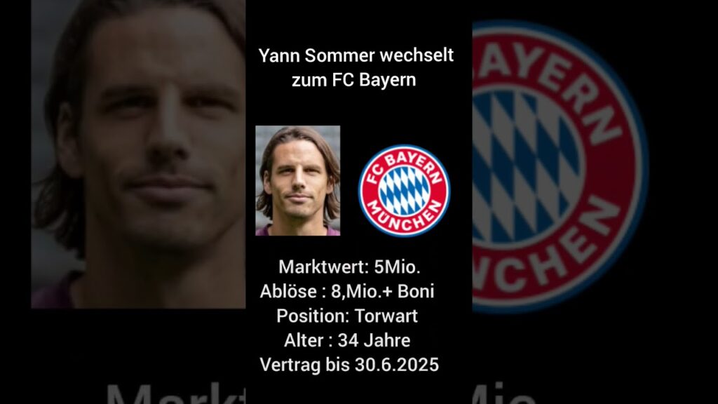 Yann Sommer wird der Ersatz für  Manuel Neuer beim FC Bayern München #shorts #fußball #fcbayern