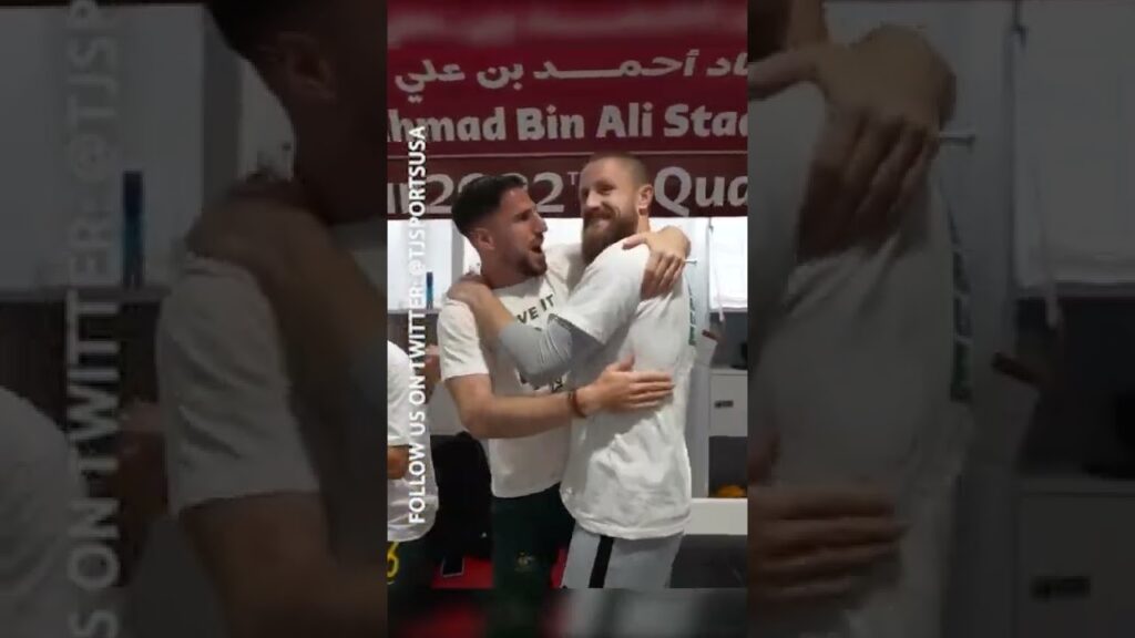 Australia's goalkeeper Andrew Redmayne DANCES in the locker room after QUALIFYING to the WC #Shorts
