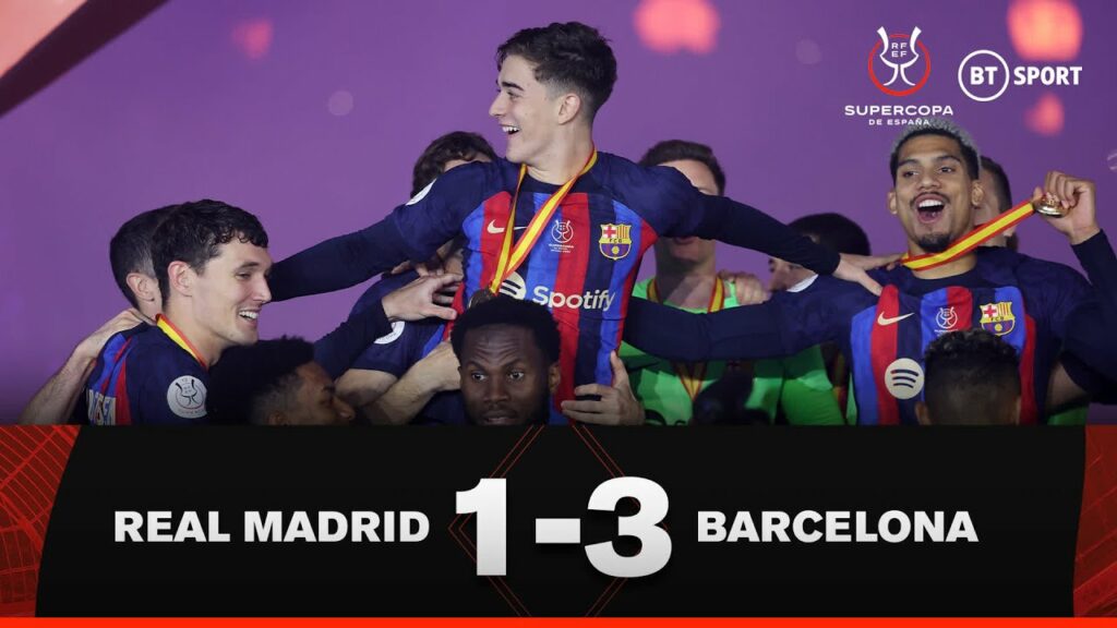 Real Madrid v Barcelona (1-3) | Gavi Stars In Xavi Revolution | Spanish Super Cup Final Highlights
