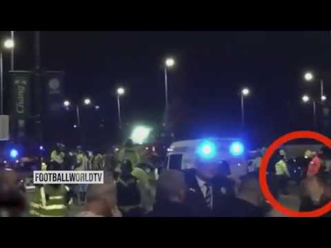 Kasper Schmeichel Crying Near Helicopter Crash ● Leicester City FC Stadium