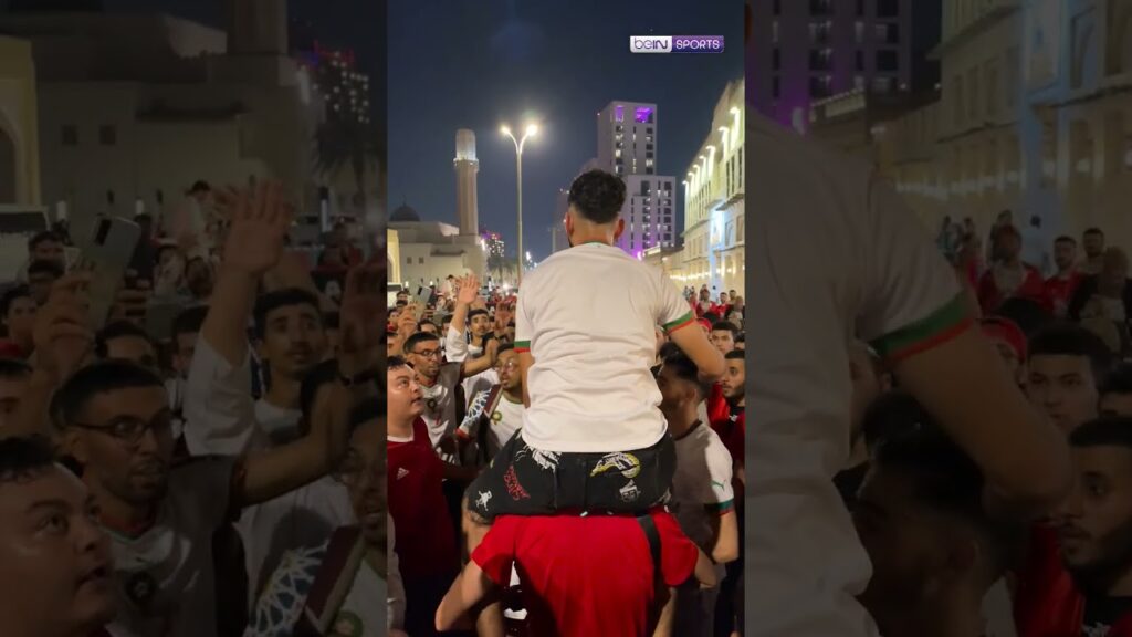 Kalahin Spanyol, Maroko BERPESTA! INI Selebrasi meriah fans Maroko di luar stadion 🇲🇦⚡#shorts