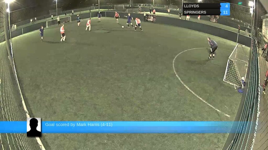 Goal scored by Mark Harris (4-12) - 2014-02-26 20:15:00 - Pitch 4 - Div 3 - Wednesday 5's