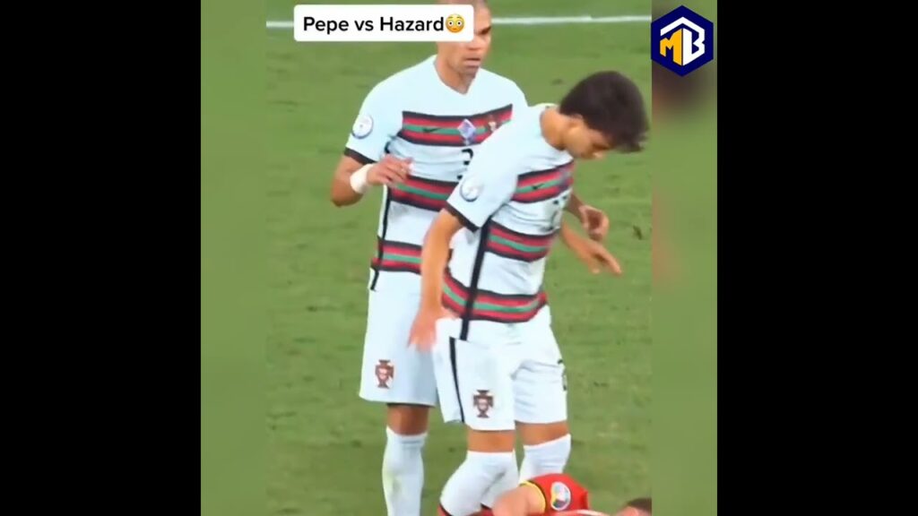 Pepe deadly 💀 tackle on Eden Hazard brother(Thorgan Hazard), at the International stage 😱🥶