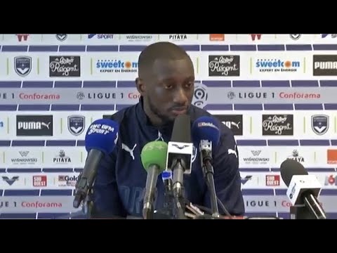 Youssouf Sabaly face à la presse avant Marseille-Bordeaux