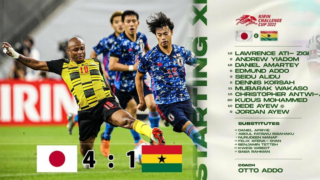 THE GHANA BLACK STARS HAVE LOST  4-1 BY JAPAN IN THE KIRIN CUP SEMI FINALS + ATI ZIGI MADE IT CLEAR!