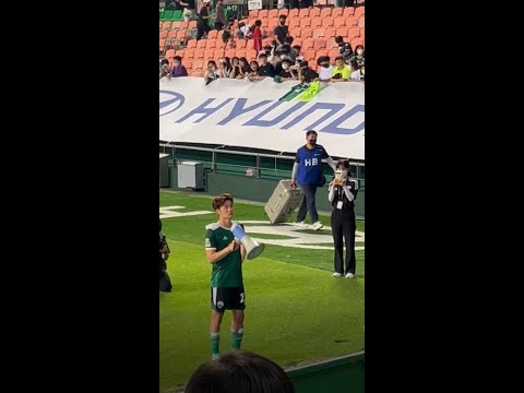 무승부로 팬들에게 죄송하다고 말하는 김진수