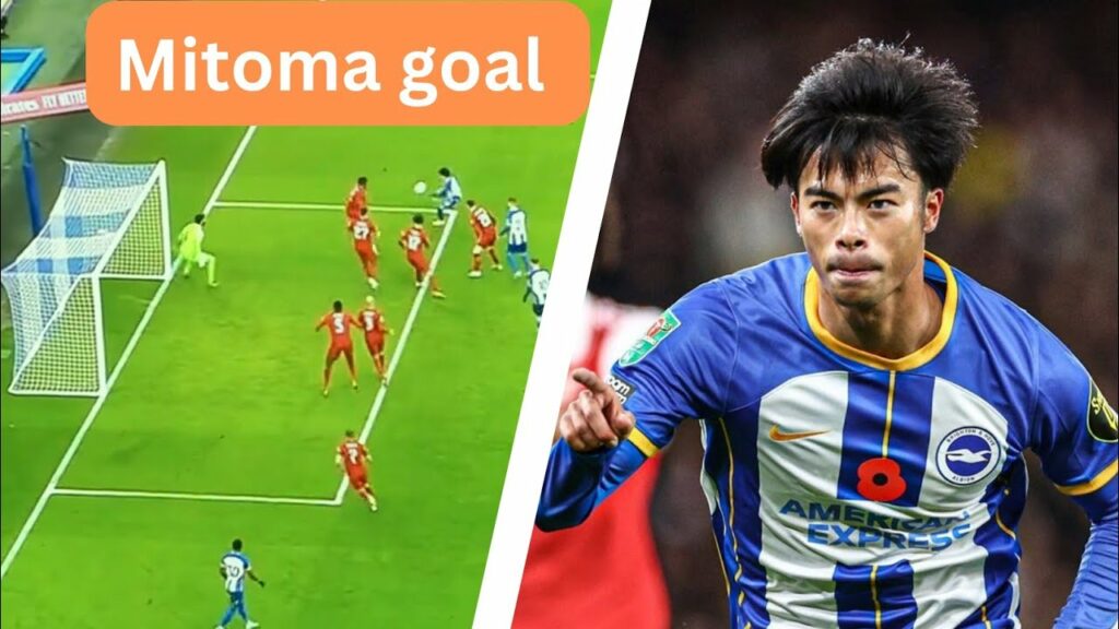 Cracking angle of Mitoma goal vs Liverpool  - Alisson Becker