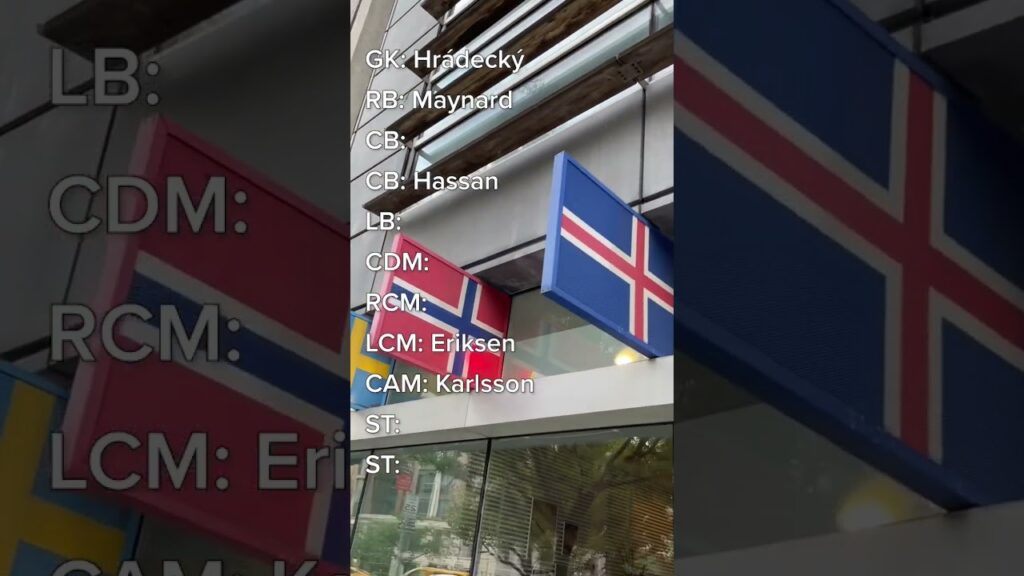 Starting XI With Flags Seen In NYC🇳🇴🇸🇪🇩🇰