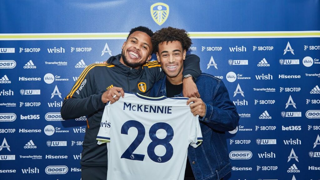 TYLER ADAMS INTERVIEWS WESTON MCKENNIE! 😂 LEEDS UNITED FIRST INTERVIEW