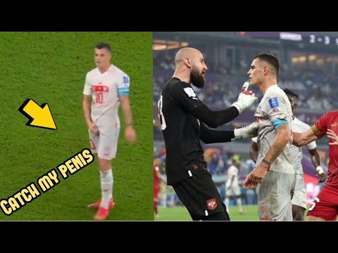Granit Xhaka 'grabbing his Penis' Provokes the entire Serbia bench in Switzerland win over Serbia