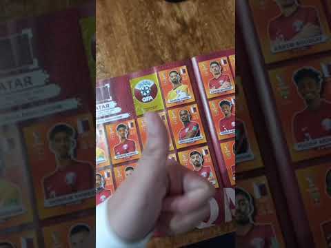 Les muestro el álbum del Mundial Qatar 2022, 26 FIGURITAS Y COMPLETO EL ALBUM!!😱 #shorts Parte 2