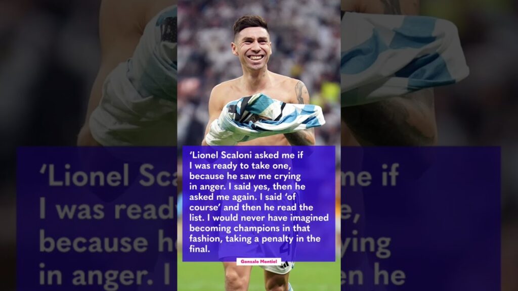 Gonzalo Montiel discusses World Cup heroics 😲 #shorts