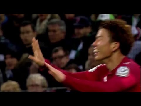 浅野拓磨　タッチ集　シュツットガルト0-2ボルシアMG　Takuma Asano vs  Borrusia M'gladbach　2016/10/26