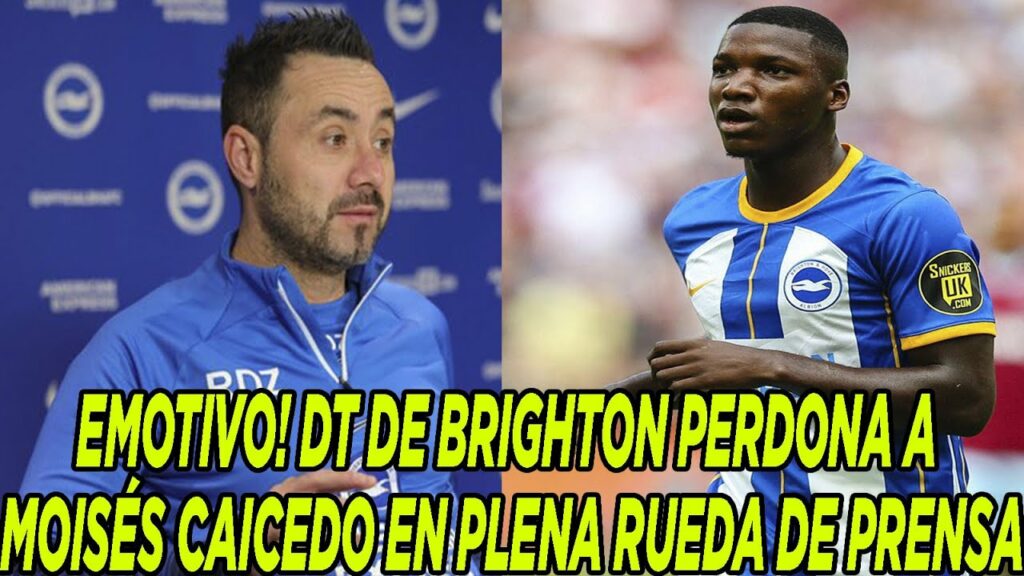 EMOTIVO! DT DE BRIGHTON PERDONA A MOISÉS CAICEDO EN PLENA RUEDA DE PRENSA