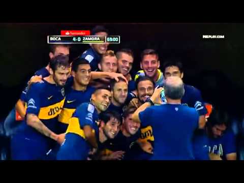 Boca 4 - Zamora 0 Gol Daniel Osvaldo / Copa Libertadores 2015
