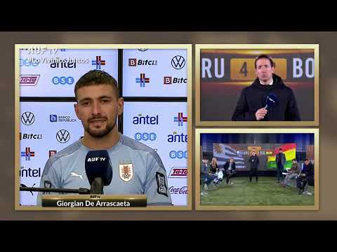 Entrevista a Giorgian de Arrascaeta en #LoVivimosJuntos de AUF TV luego del triunfo ante Bolivia