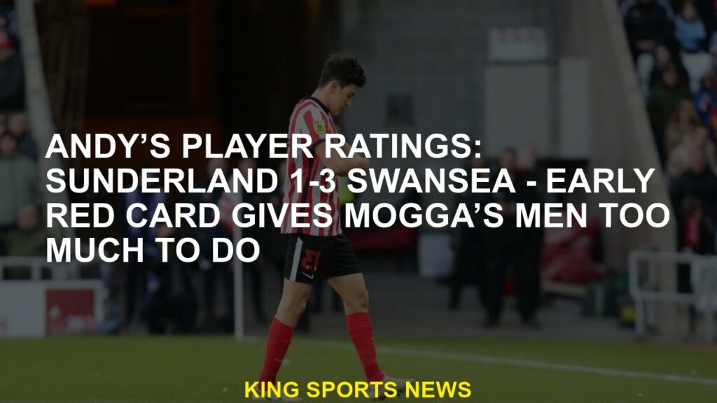 Andy's player ratings: Sunderland 1-3 Swansea - Early Red Card cannot be made to Mogga's men