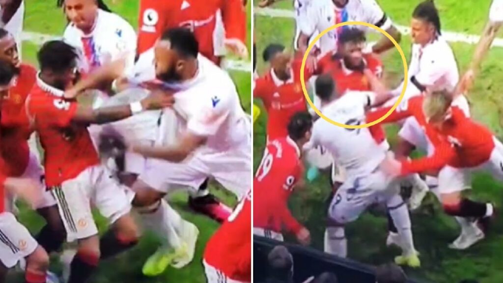 Damning video shows Jordan Ayew shoving Fred in the face before Casemiro was sent off