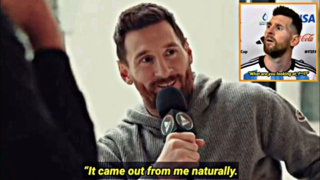 Lionel Messi reacts to his actions towards Louis van Gaal and Wout Weghorst in the World Cup