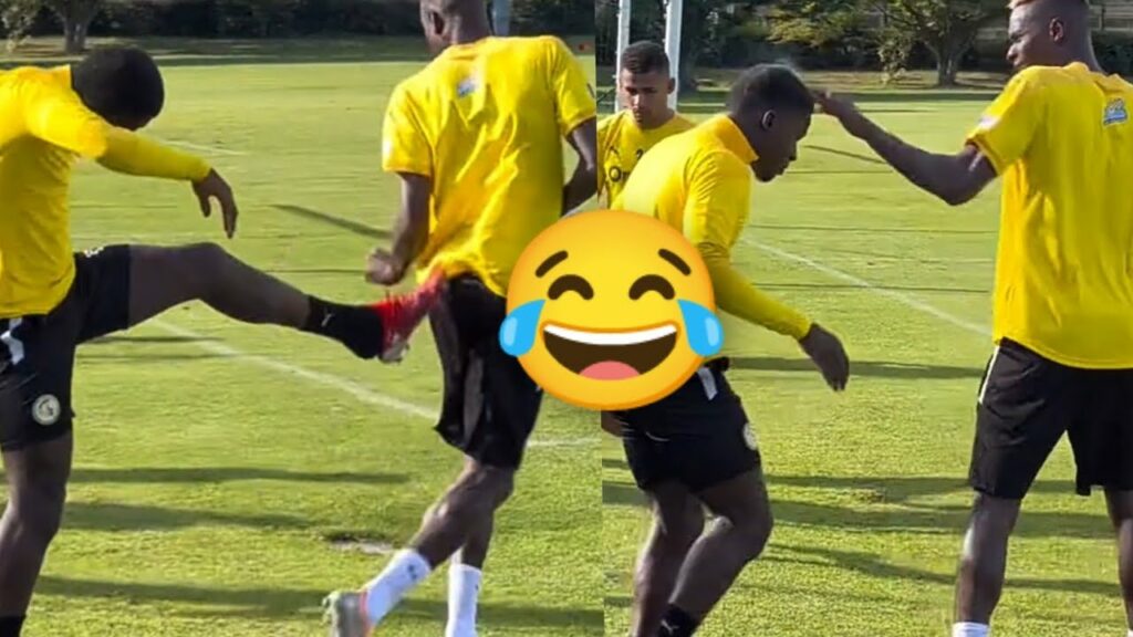 Bonne ambiance au entraînement des lions 🇸🇳 Pape Abou Ciss taquine Bamba Dieng 😂