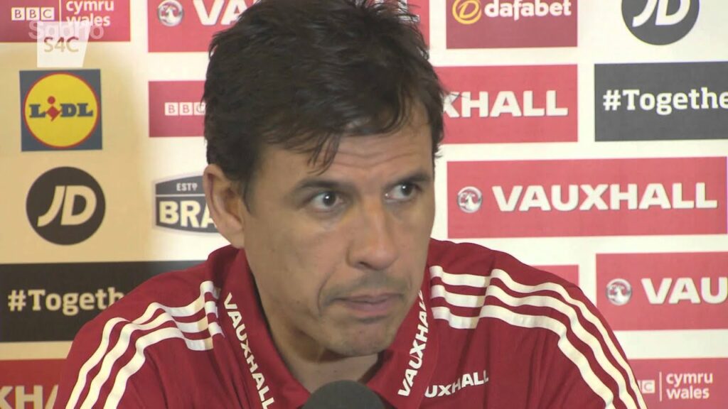 Yr Wcráin v Cymru: Chris Coleman a Chris Gunter (Cynhadledd y wasg, 26 Mawrth 2016)