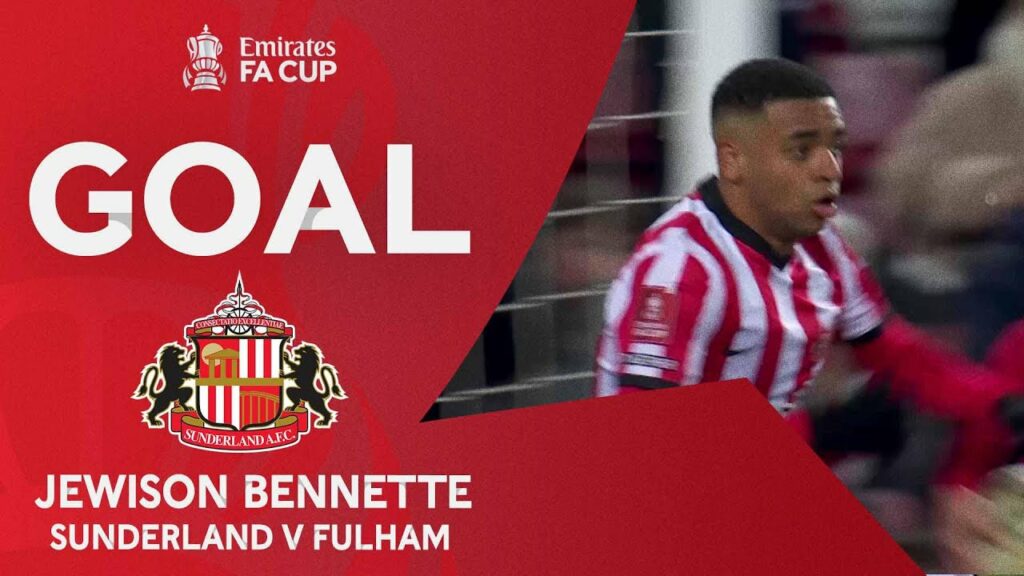 GOAL | Jewison Bennette | Sunderland 2-3 Fulham | Fourth Round Replay | Emirates FA Cup 2022-23