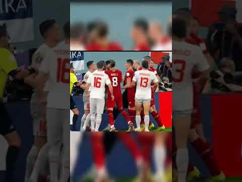 Fuerte Enfrentamiento Entre Xhaka y Milenkovic Hoy Serbia vs Suiza 2-3 2022 #mundialqatar2022