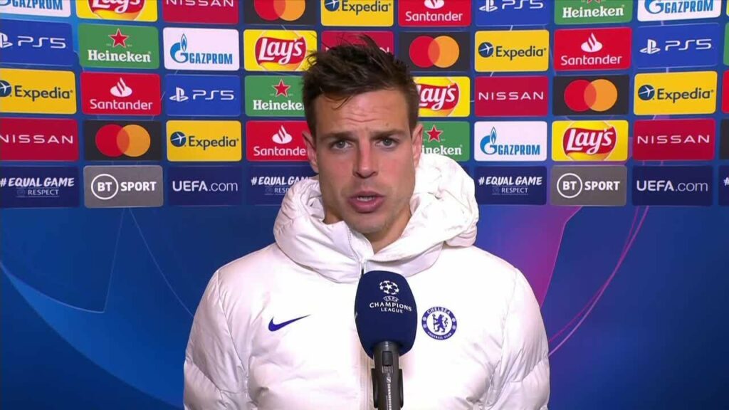 César Azpilicueta Reacts To Chelsea's Draw Against Real Madrid In UCL Semi-Finals