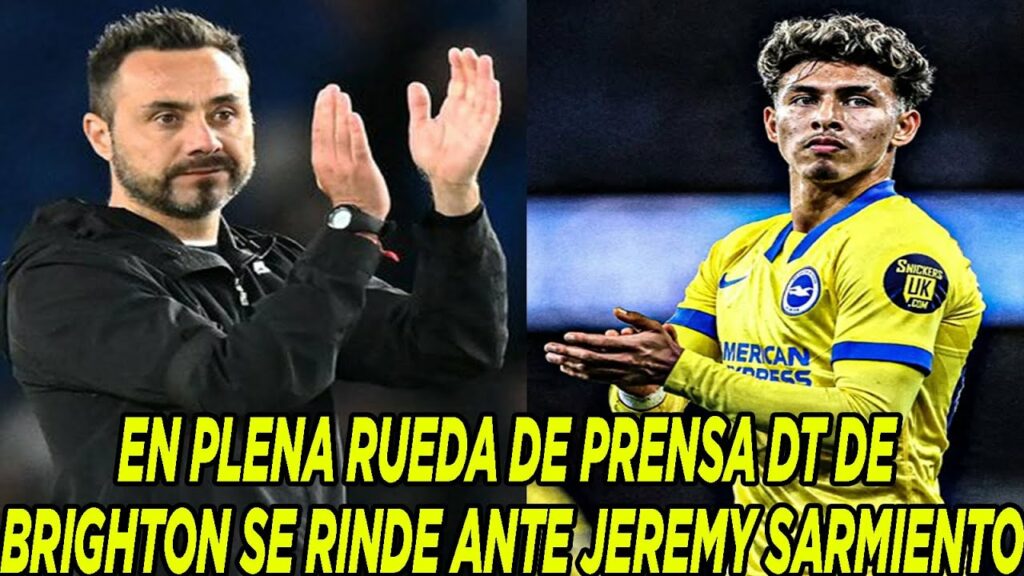 EN PLENA RUEDA DE PRENSA DT DE BRIGHTON SE RINDE ANTE JEREMY SARMIENTO "ES UN JUGADOR DIFERENTE"