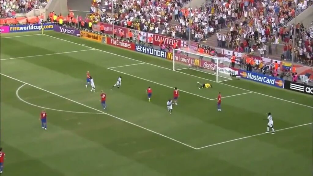 Ghana's first world Cup goals at world Cup ( asamoah gyan and muntari sulley) against Czech Republic