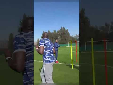 ماريغا مع سعود عبدالحميد في تدريبات الهلال 💙😂#الهلال