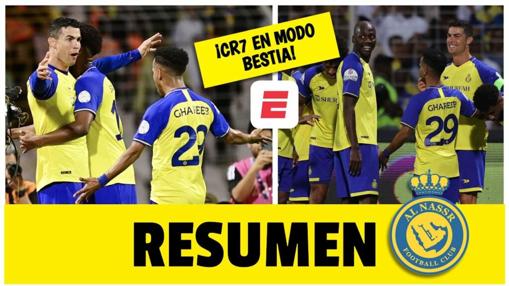 Cristiano Ronaldo marca póker en triunfo de Al Nassr. YA SON más de 500 en ligas | Arabia Saudita