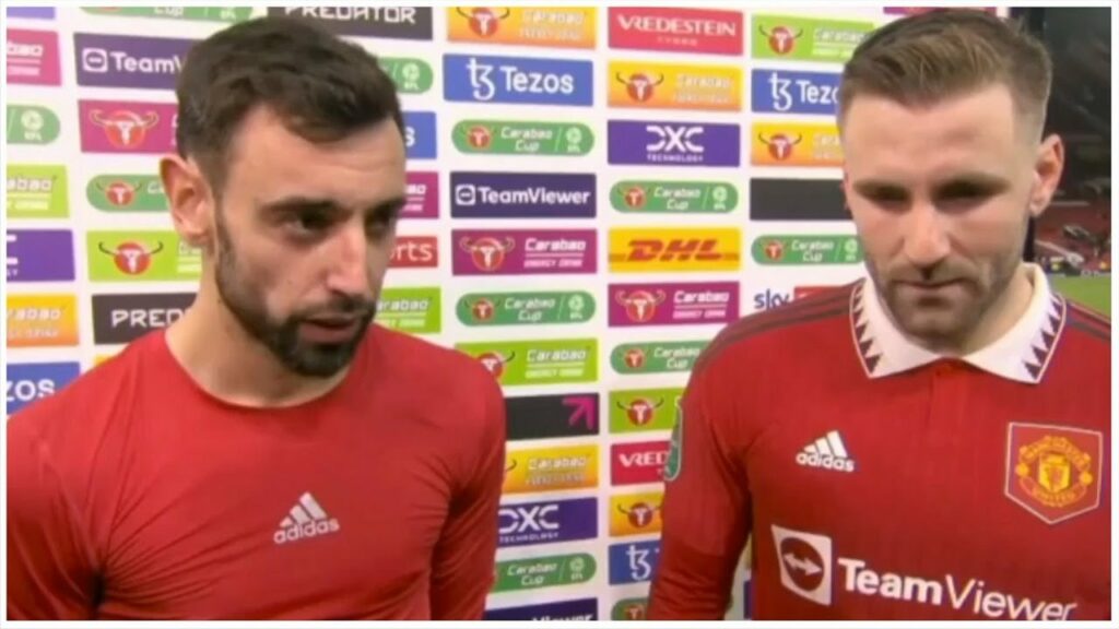 Bruno Fernandes And Luke Shaw I Manchester United 2-0 Nottingham Forest Interview