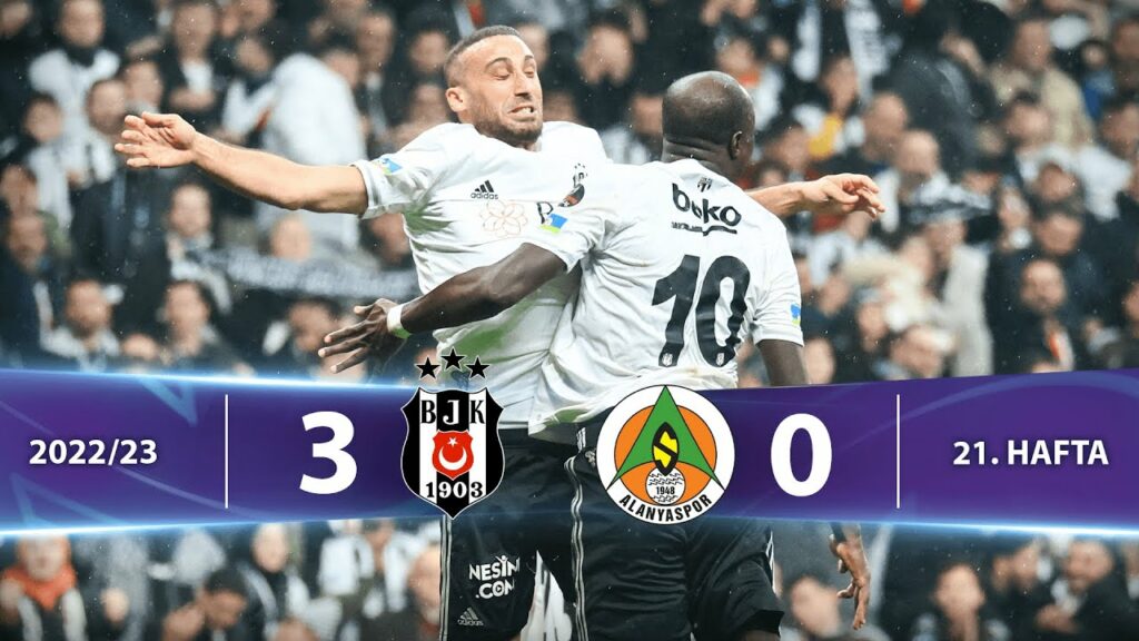 Beşiktaş - C. Alanyaspor (3-0) Highlights/Özet | Spor Toto Süper Lig - 2022/23