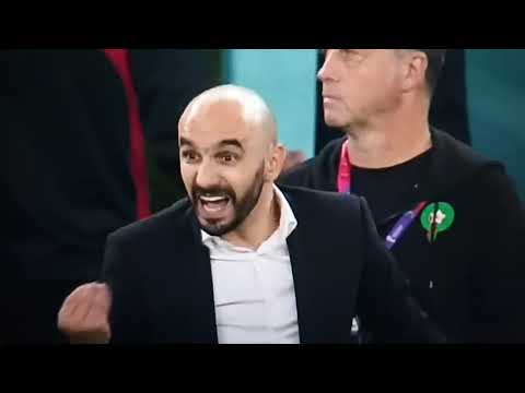 Emotions Rollercoaster Walid Regragui during last 5 minutes of Morocco Portugal Anger, Crying etc