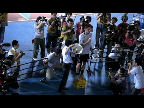 2010/07/14 激励セレモニー後　川島永嗣：お立ち台 Eiji Kawashima