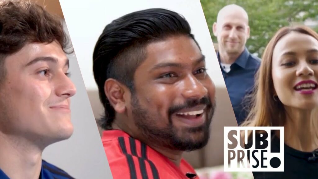 Daniel James and Jaap Stam surprise Manchester United fan!