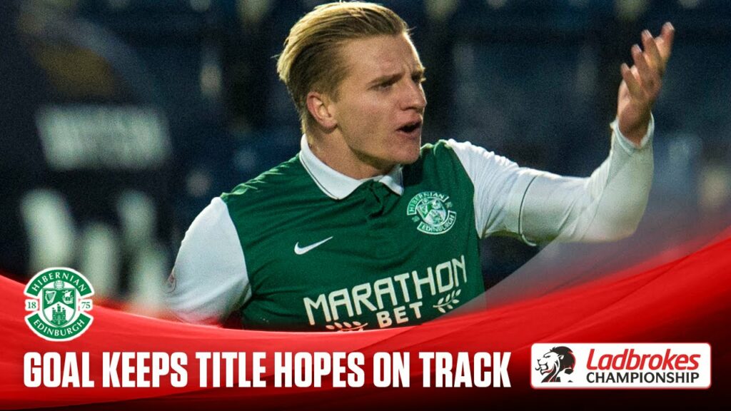 Jason Cummings goal keep Hibs title hopes on track