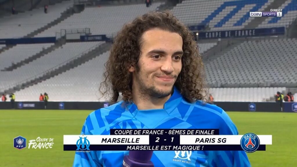 OM 2-1 PSG • La réaction de Mattéo GUENDOUZI pleine d’émotions ! • HD