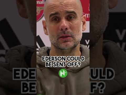 Pep's typical response to possible Ederson red card! 😂 #shorts
