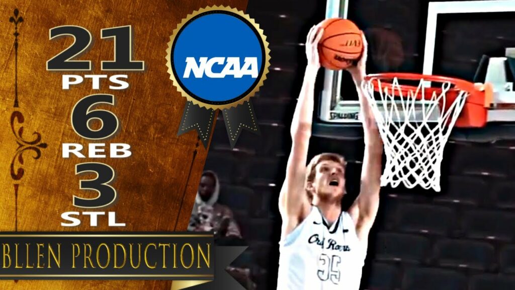 7'5" Connor Vanover - 21 Pts Highlights｜South Dakota State vs Oral Roberts Golden Eagles｜2022.12.19