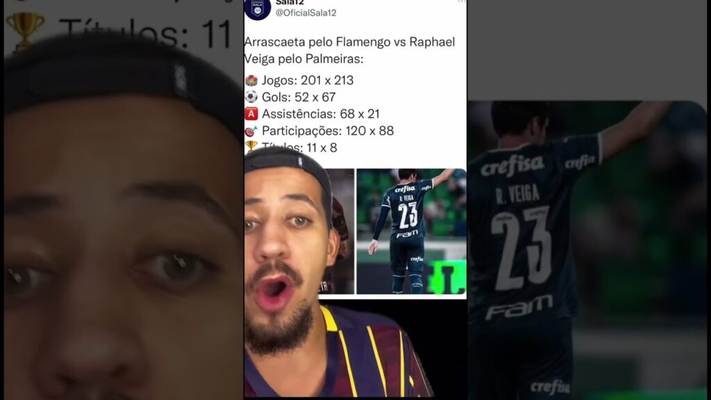 ARRASCAETA PELO FLAMENGO vs RAPHAEL VEIGA PELO PALMEIRAS! #shorts