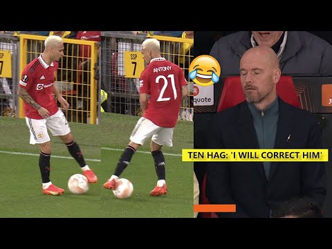 😂Erik Ten Hag & Old Trafford Reaction to Antony's 360 Turn Skill vs Sheriff🔴