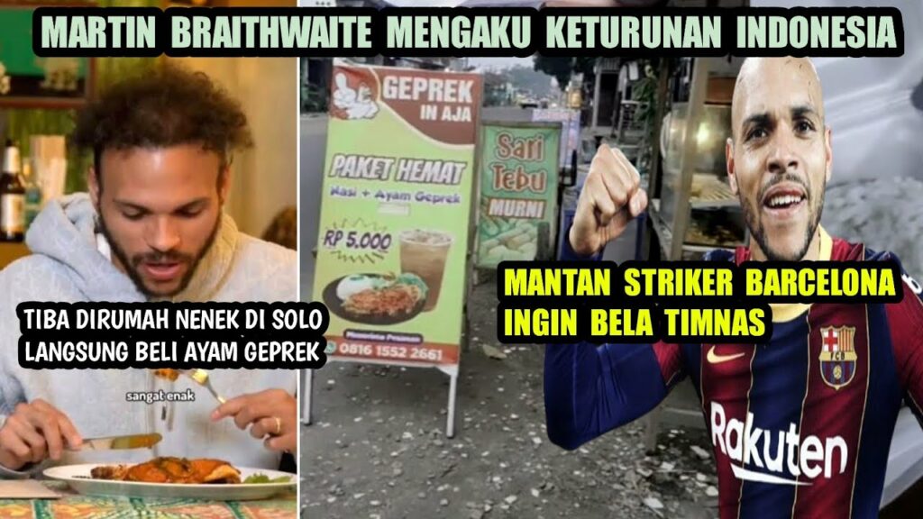 MALAYSIA KETAR-KETIR!! MARTIN BRAITHWAITE MENGAKU KETURUNAN INDONESIA - PSSI HARUS GERAK CEPAT