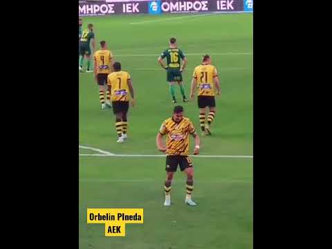Mexican star O. Pineda dance celebrate his goal (AEK Athens) - πανηγυρισμος γκολ Πινεδα