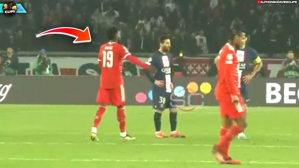 The Moment Alphonso Davies finally swaps shirts with Messi..