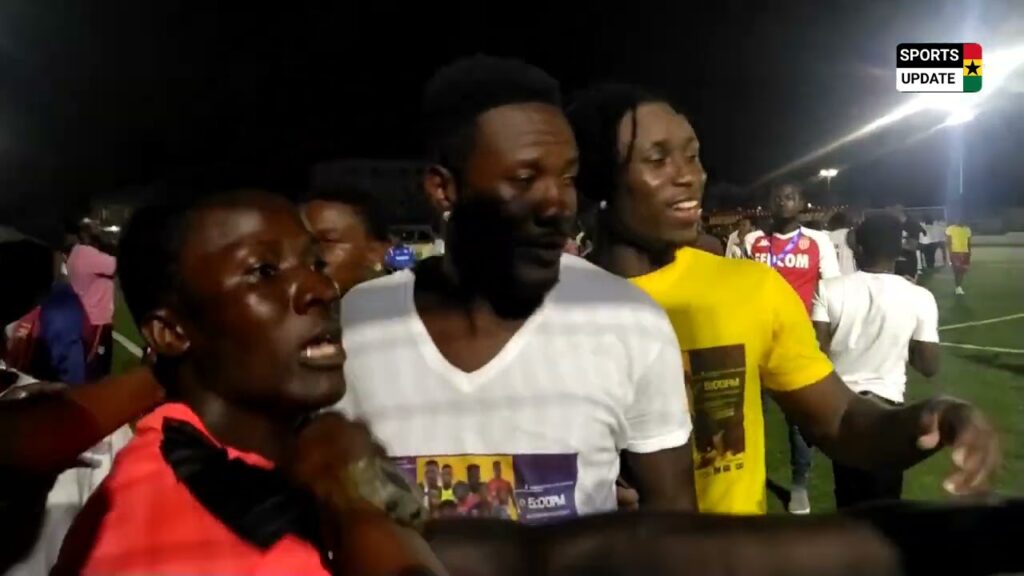 Mohammed Salisu, Ashimeru, Bernard Mensah, Gyan and other Ghana Stars play football at Madina